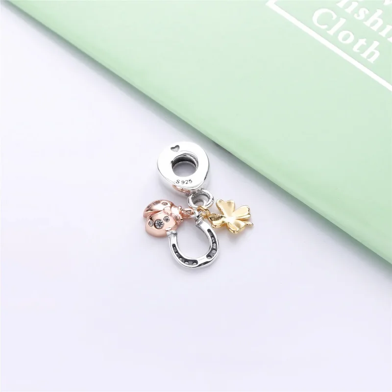 (slika za) Viseči obesek podkev, deteljica in pikapolonica PANDORA - 797852CZ - Ogled 2