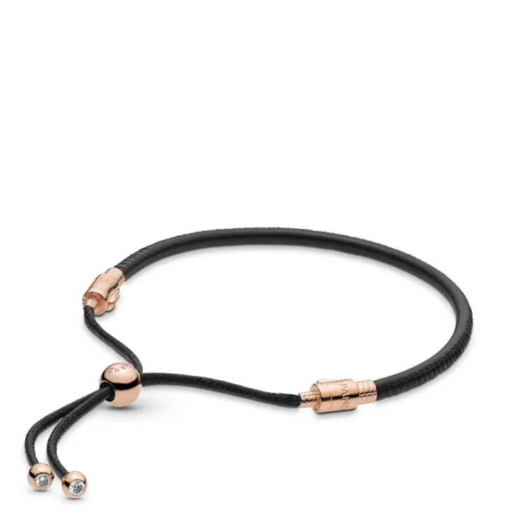 Drsna usnjena zapestnica, Pandora Rose™ - 588059CBK