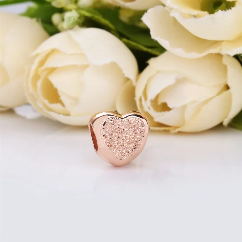 (slika za) Matte Brilliance Heart Charm, Pandora Rose™ - 787881 - Ogled 2