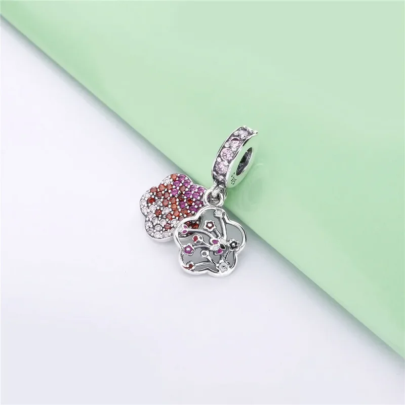 (slika za) Obesek PANDORA Pavé Breskov cvet - 798112NCCMX - Ogled 2