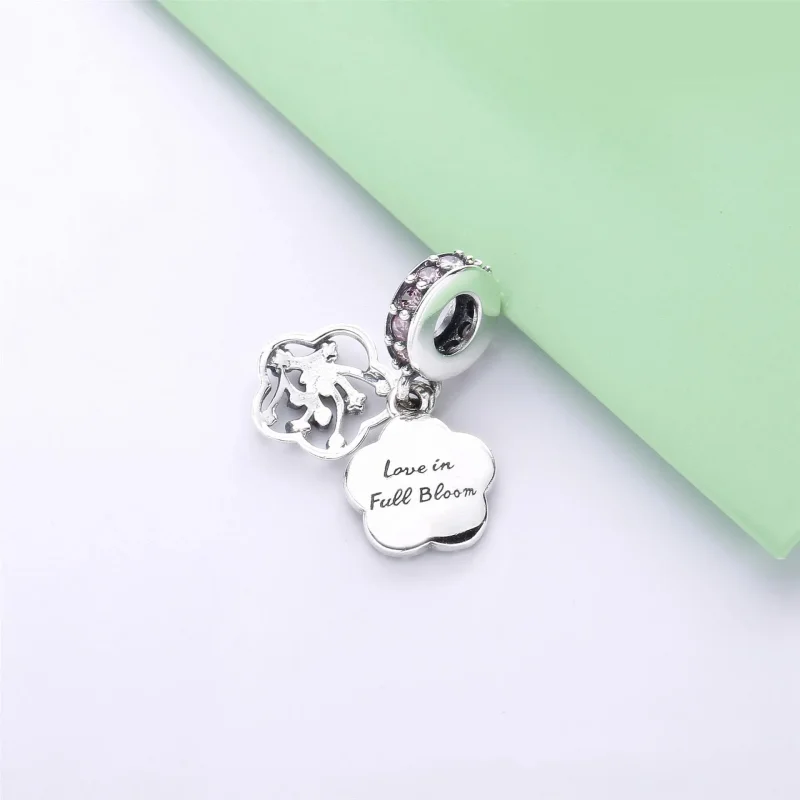 (slika za) Obesek PANDORA Pavé Breskov cvet - 798112NCCMX - Ogled 4