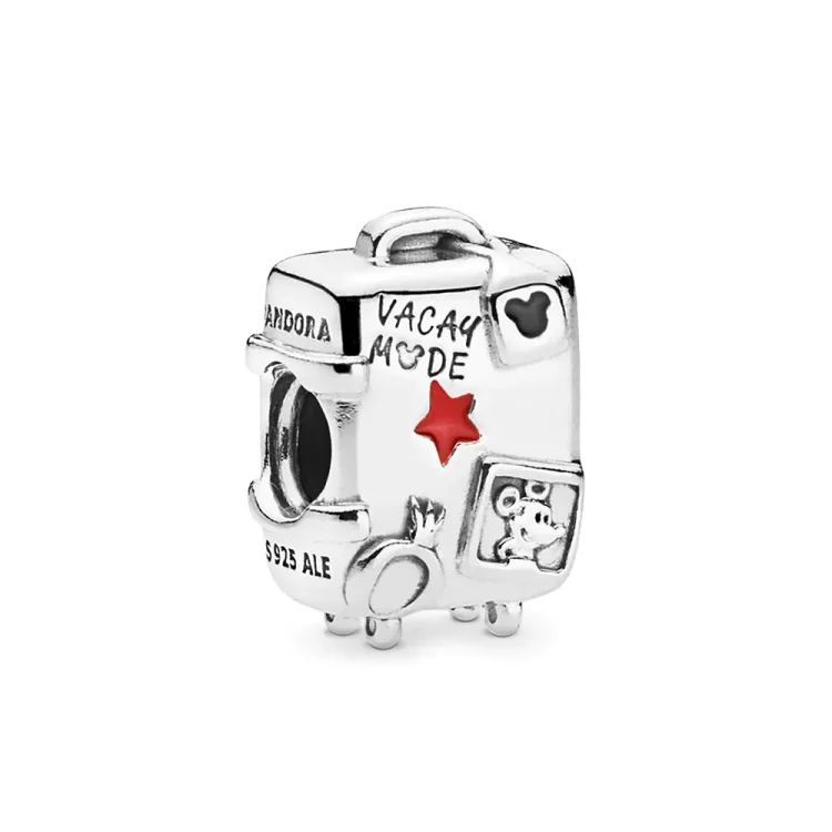 Obesek za kovček Mickey and Minnie Mouse 'Vacay Mode' by Pandora Jewelry - 7501057372312P
