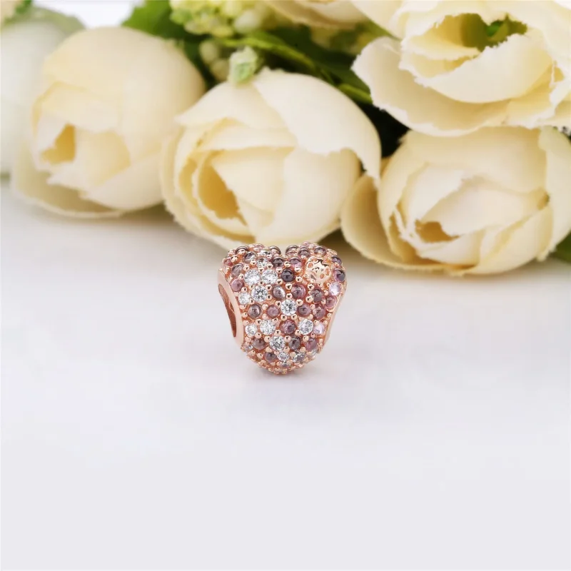 (slika za) PANDORA bleščeč obesek v obliki srca pikapolonice - 787894NPOMX - Ogled 2