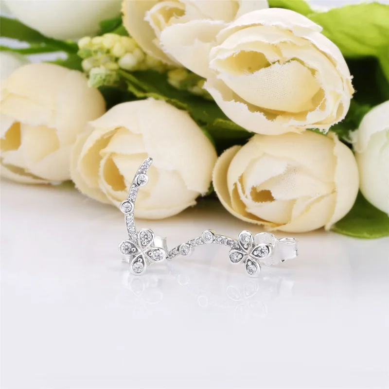 (slika za) PANDORA Drapirani uhani s štirimi cvetnimi listi - 297936CZ - Ogled 3