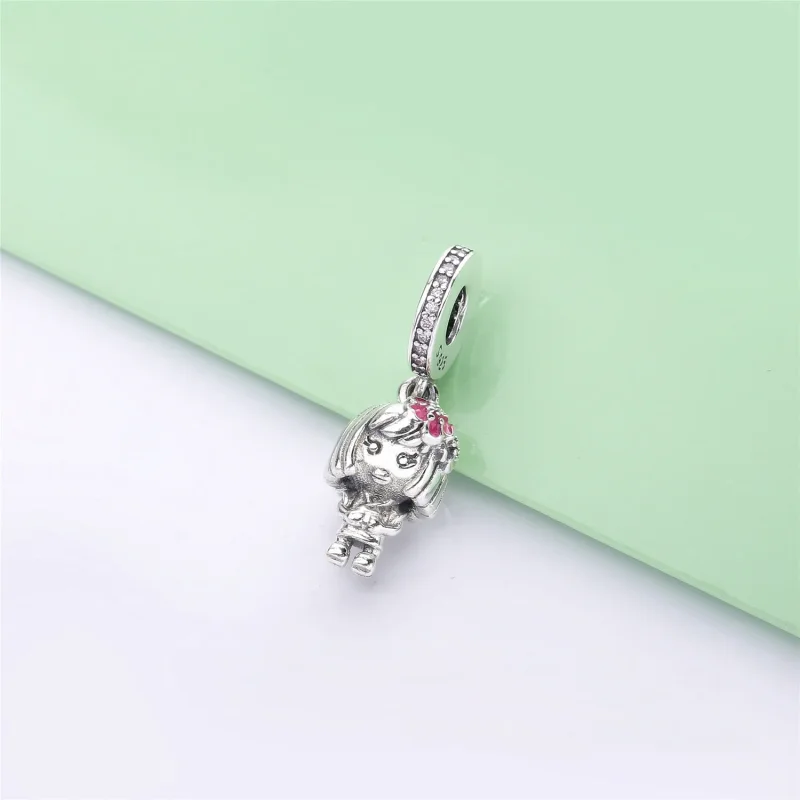 (slika za) PANDORA Kitajski obesek za dekle z rožami - 798114SSP - Ogled 2