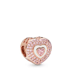 (slika za) PANDORA obesek Srčki na srčkih - 788097NPR