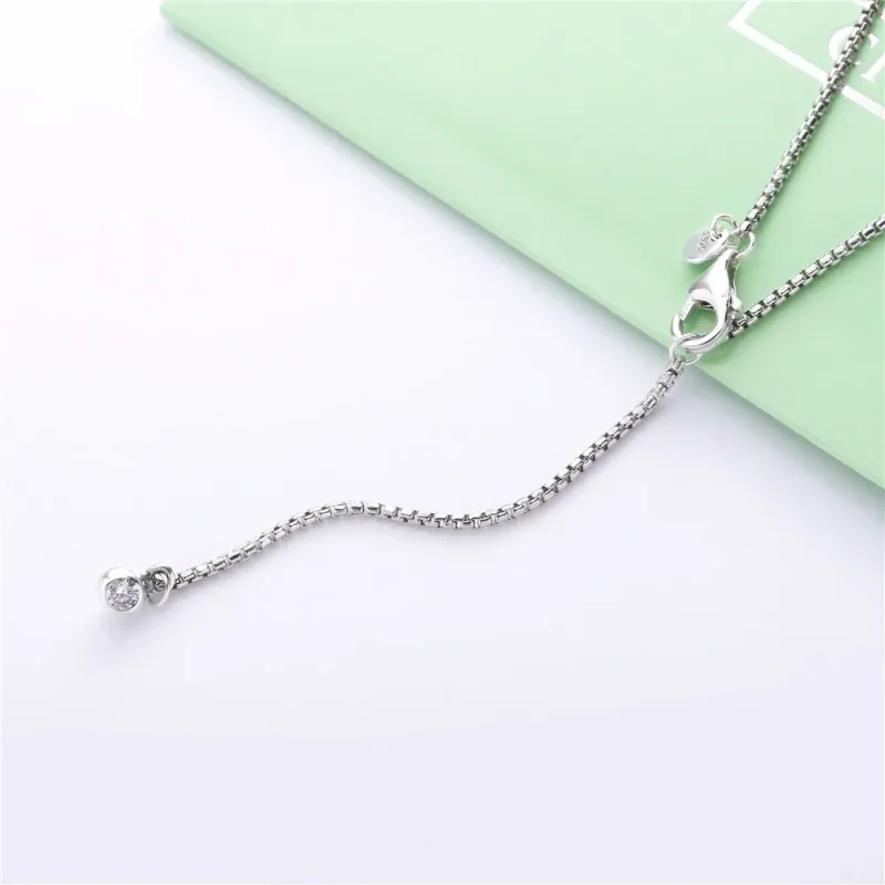 (slika za) PANDORA Ogrlica z bleščečimi in plešočimi metulji - 397911CZ - Ogled 4