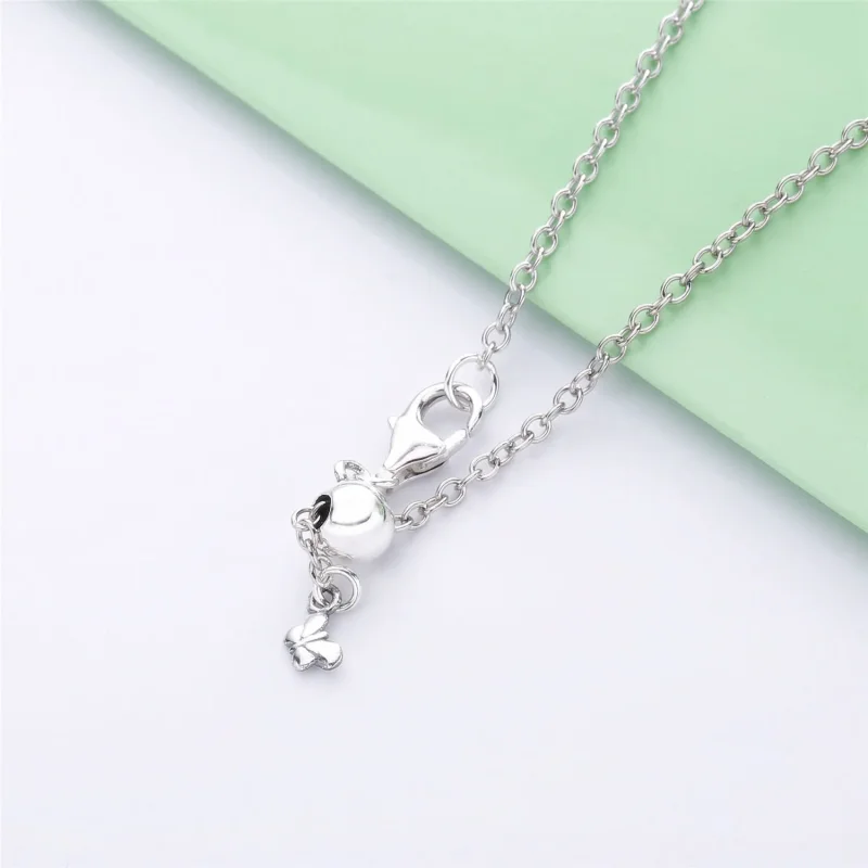 (slika za) PANDORA Ogrlica z bleščečimi roza metulji - 397931NCCMX-50 - Ogled 4