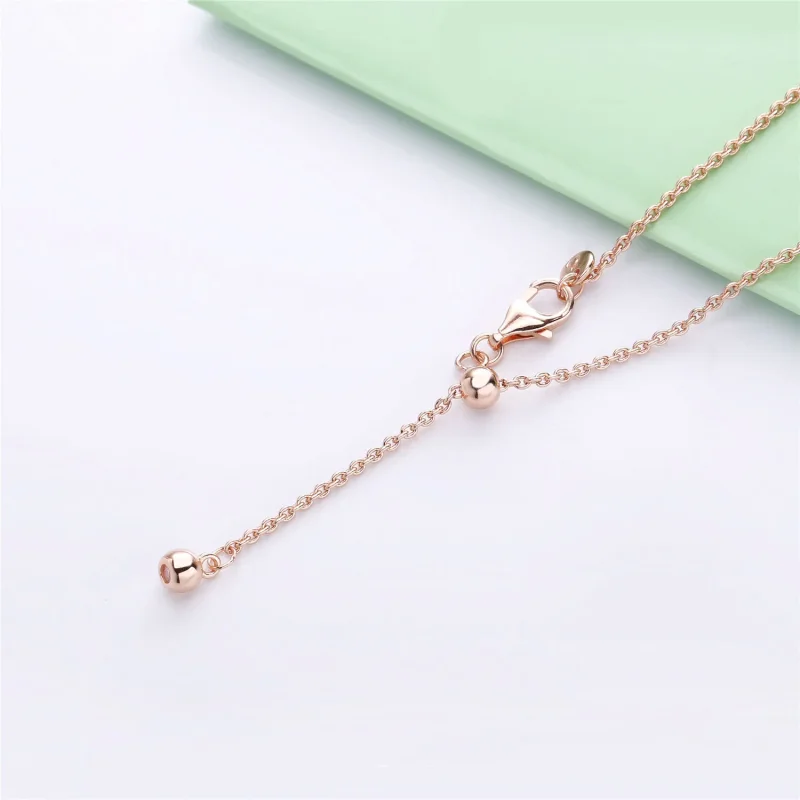 (slika za) PANDORA Ogrlica z breskovim cvetom - 388101NCC - Ogled 5