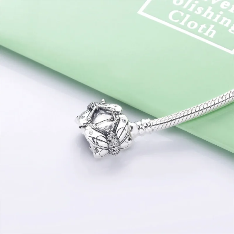 (slika za) PANDORA Okrasna zapestnica z metulji - 597929CZ - Ogled 3