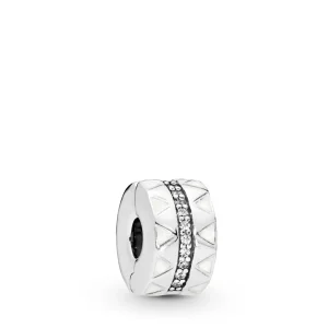 (slika za) PANDORA sponka z bleščečimi nazobčanimi črtami - 798067CZ