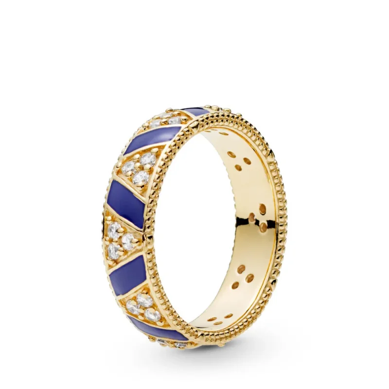 (slika za) Prstan z eksotičnimi kamni in črtami, Pandora Shine™ - 168057CZ - Slika izdelka