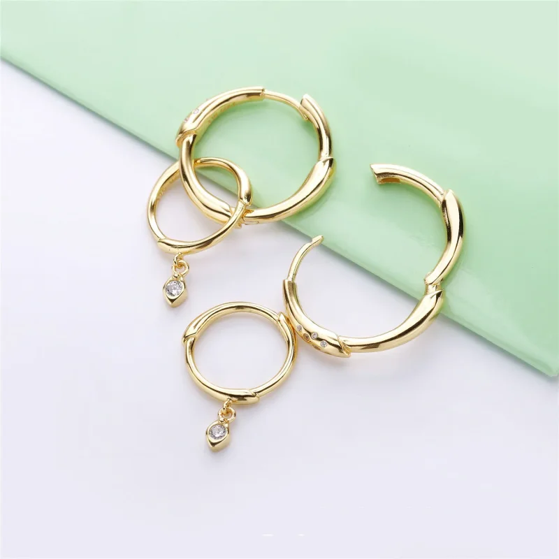 (slika za) Uhani s cvetnimi stebli, Pandora Shine™ - 267927CZ - Ogled 3