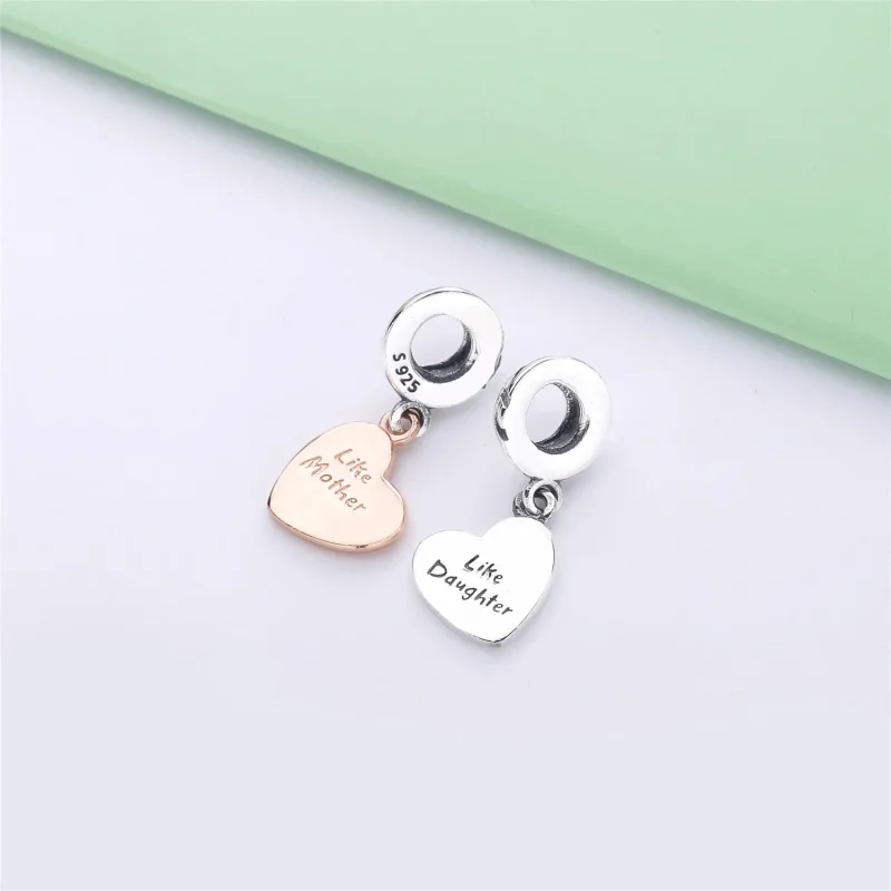 (slika za) Viseči obesek PANDORA Mother & Daughter Love - 787783EN16 - Ogled 3