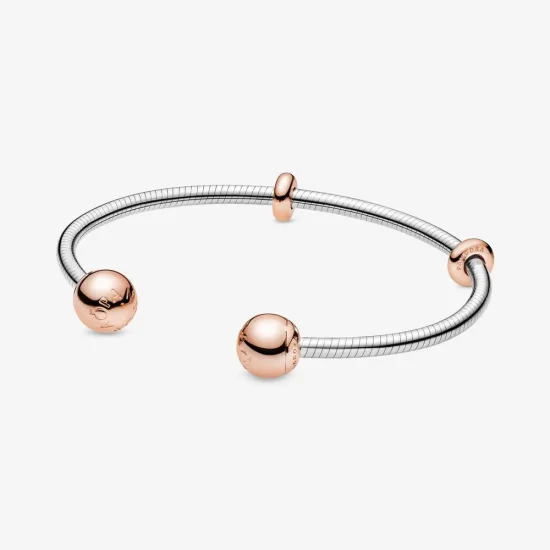 (slika za) Odprta zapestnica Pandora Moments Snake Chain Style - 588291
