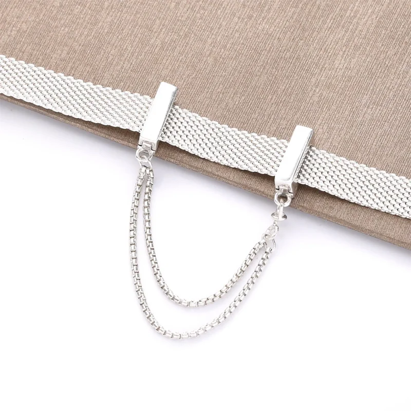 (slika za) PANDORA Bleščeča varnostna sponka za verižico - 798269CZ - Ogled 4