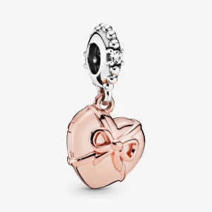 (slika za) PANDORA Brazilski viseči obesek z zavitim srcem - 788025CZ