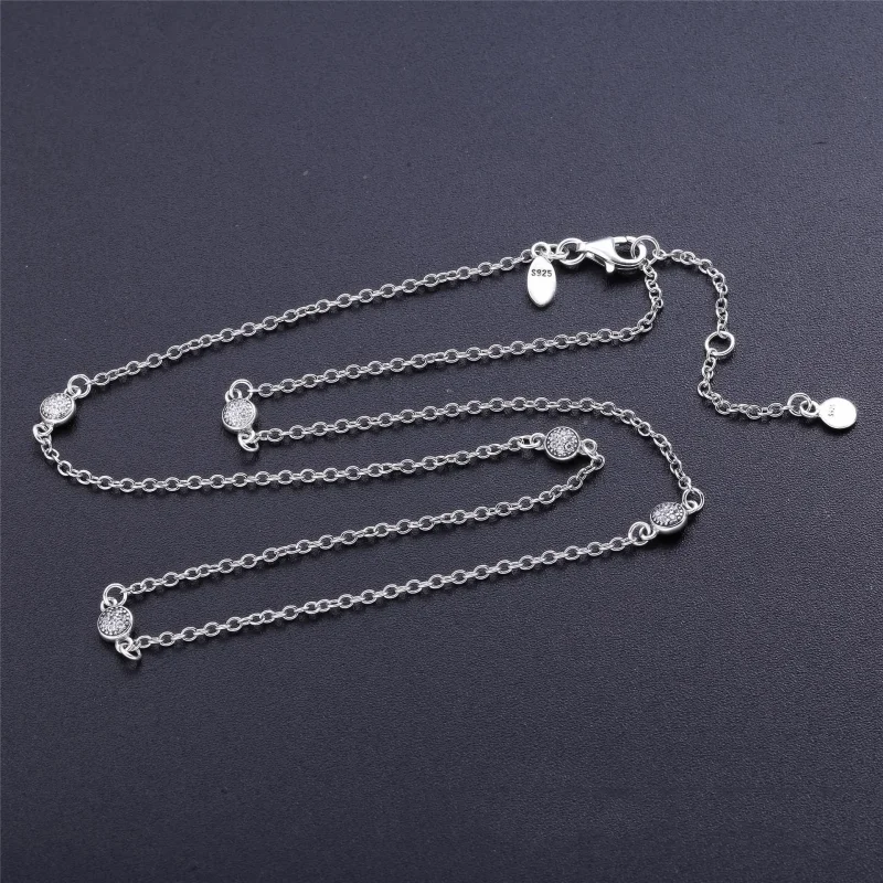 (slika za) PANDORA Dazzling Dainty Droplets ogrlica - 590525CZ - Ogled 4