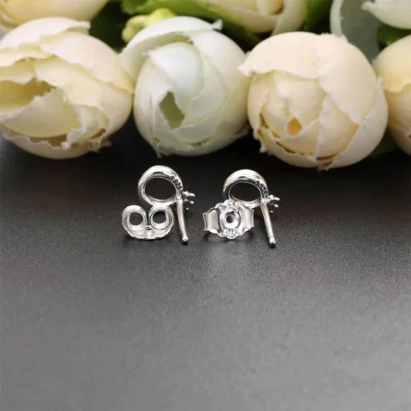 (slika za) PANDORA polirani uhani s krono O - 298295 - Ogled 2