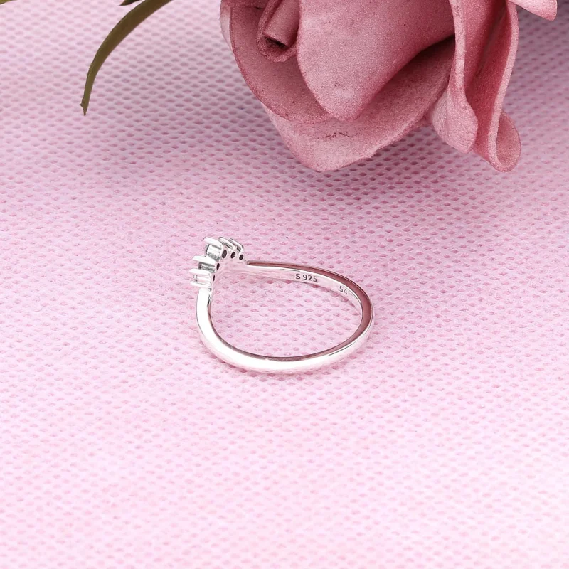 (slika za) PANDORA Prstan Tiara Wishbone - 198282CZ - Ogled 3