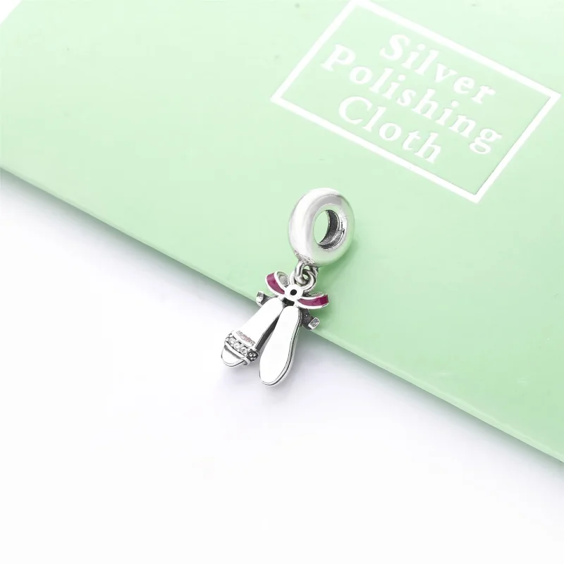 (slika za) PANDORA Rožnati balerinski čevlji z visečim obeskom - 798339CZ - Ogled 3