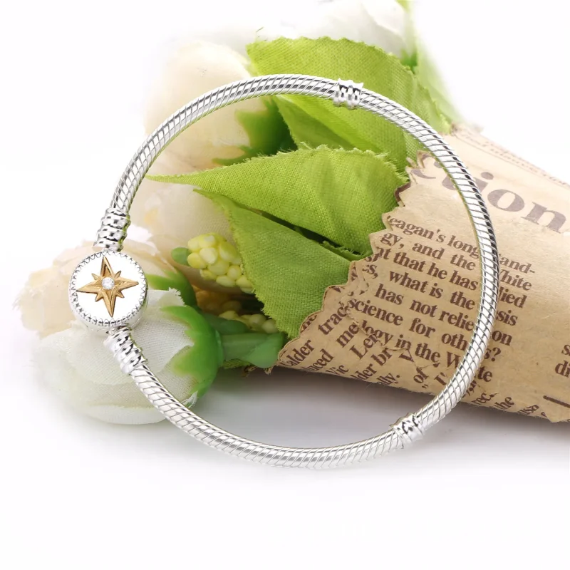 (slika za) Pandora srebrne zapestnice z verižico s kompasom ljubezni - 598538C01_P - Ogled 3