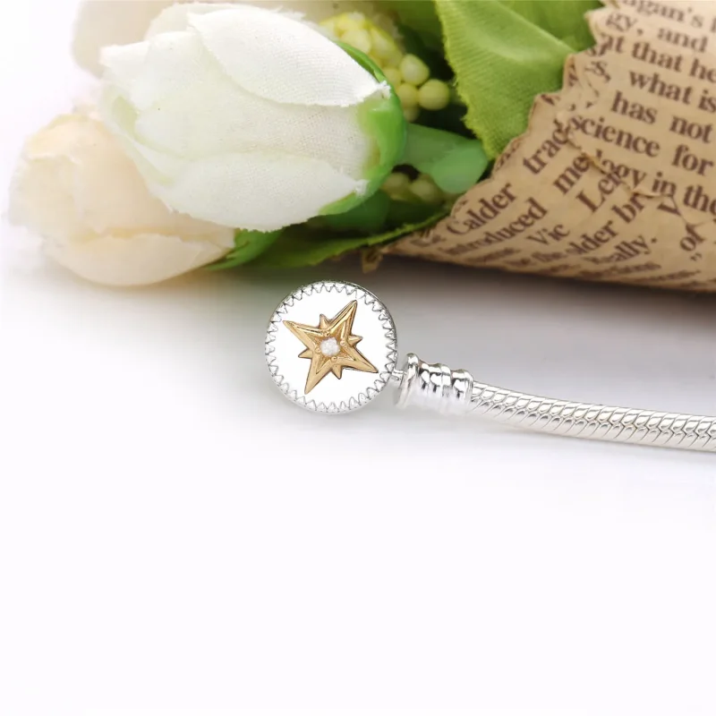 (slika za) Pandora srebrne zapestnice z verižico s kompasom ljubezni - 598538C01_P - Ogled 4