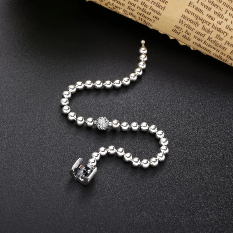 (slika za) PANDORA Zapestnica s perlicami v stilu pavé - 598342CZ - Ogled 4