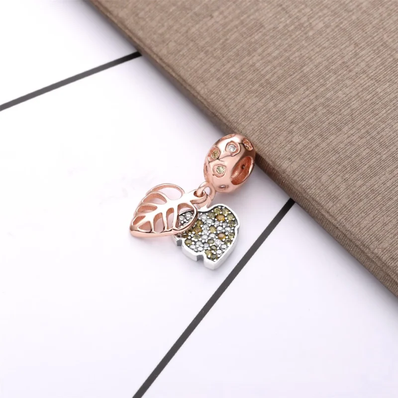 (slika za) Viseči obesek s bleščečimi listi PANDORA - 788247CZ - Ogled 2