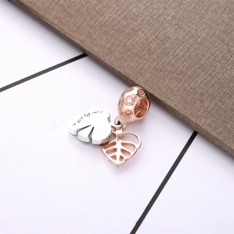 (slika za) Viseči obesek s bleščečimi listi PANDORA - 788247CZ - Ogled 3