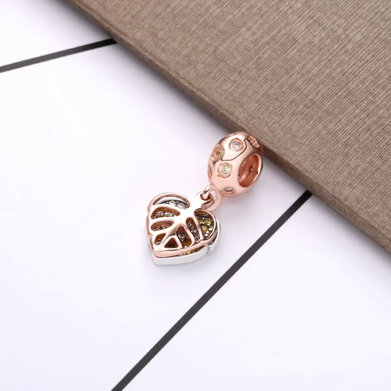 (slika za) Viseči obesek s bleščečimi listi PANDORA - 788247CZ - Ogled 4