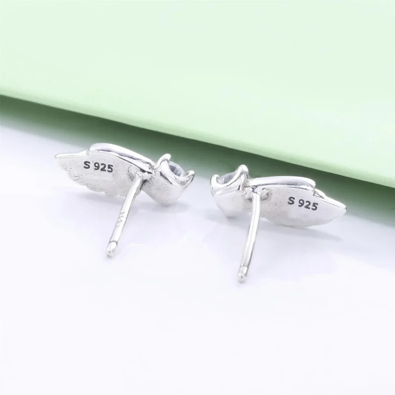 (slika za) PANDORA Bleščeči uhani z angelskimi krili - 298501C01 - Ogled 3