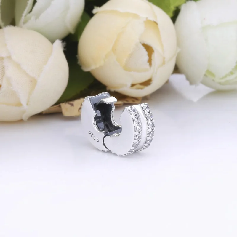 (slika za) PANDORA dvojno podloženi obesek za sponke Pavé - 798422C01 - Ogled 4