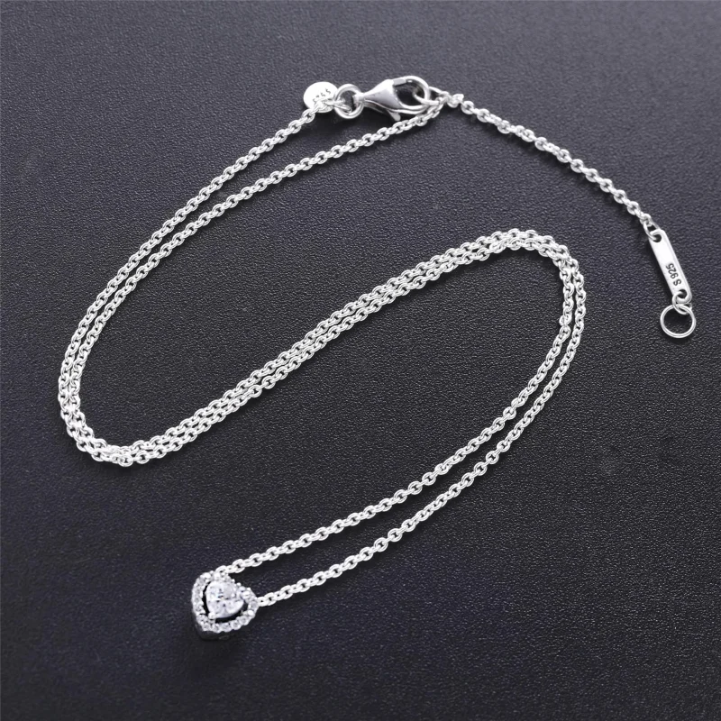 (slika za) PANDORA Ogrlica z izbočenim srcem - 398425C01 - Ogled 2