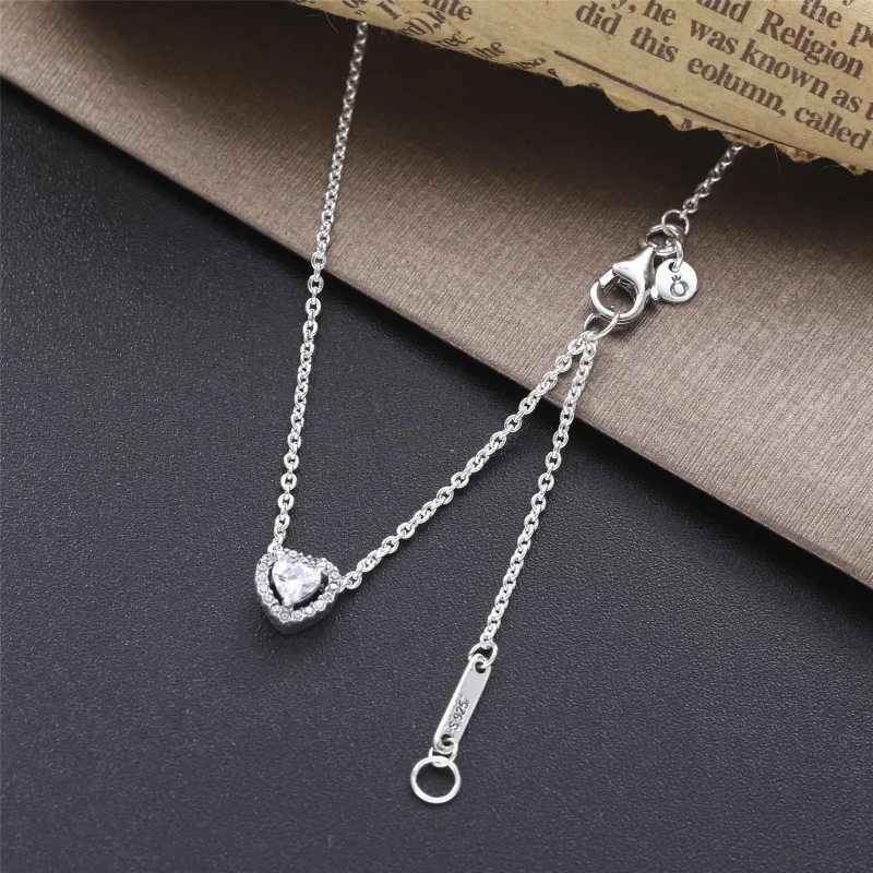 (slika za) PANDORA Ogrlica z izbočenim srcem - 398425C01 - Ogled 3