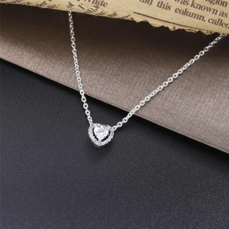 (slika za) PANDORA Ogrlica z izbočenim srcem - 398425C01 - Ogled 4