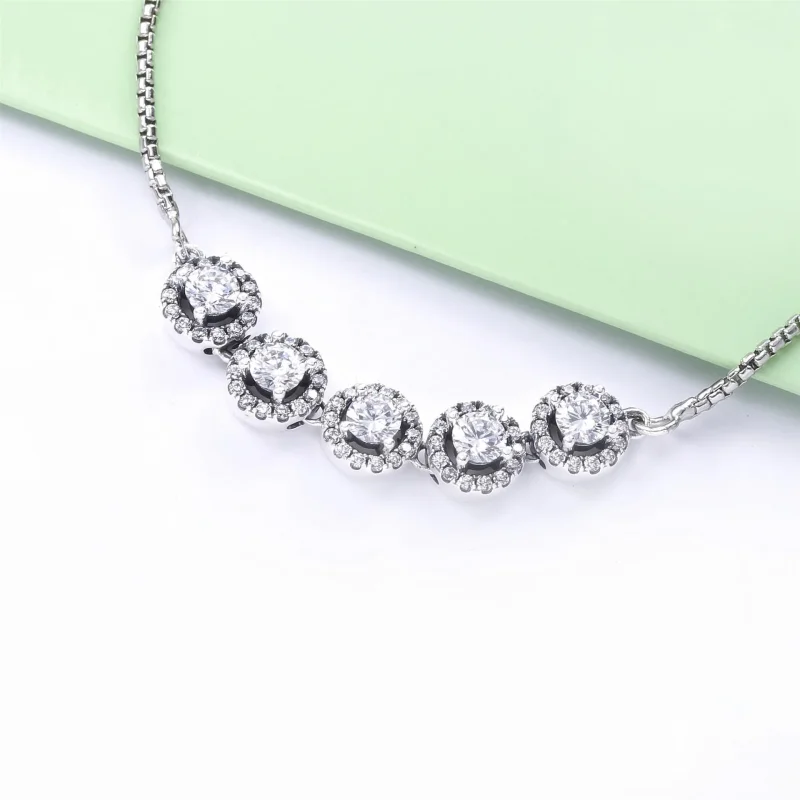 (slika za) PANDORA okrogla bleščeča drsna zapestnica - 598510C01 - Ogled 3