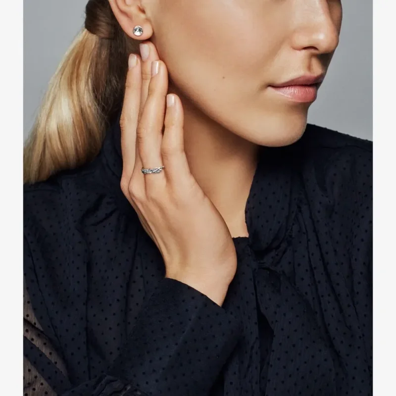 (slika za) PANDORA prstan z bleščečimi angelskimi krili - 198500C01 - Ogled 2