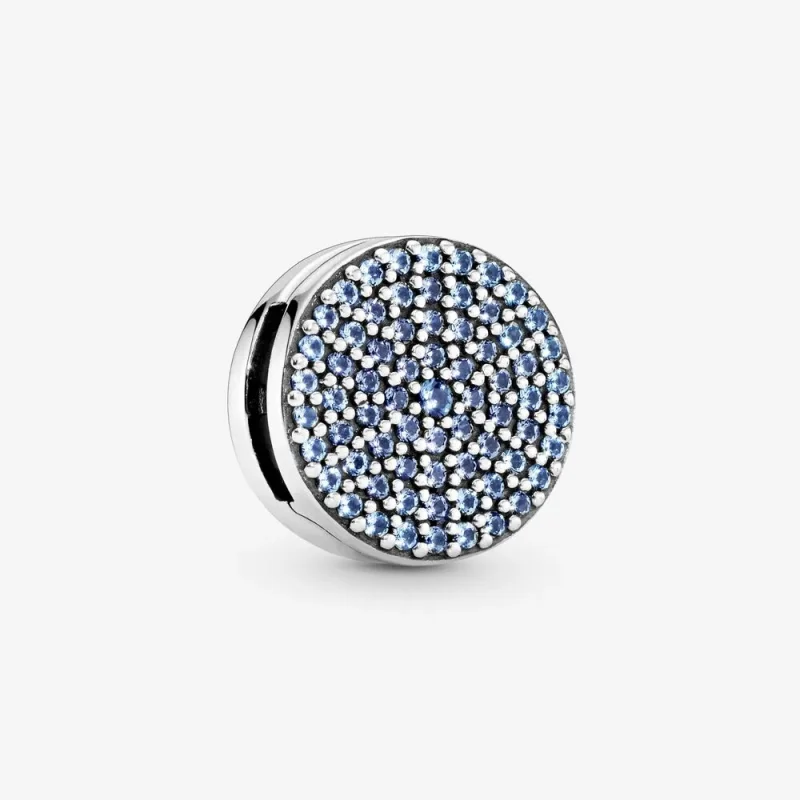(slika za) Obesek s sponkami PANDORA Pavé Snowflake - 797583C01 - Slika izdelka
