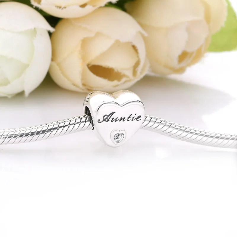 (slika za) PANDORA Obesek Auntie Love Heart Charm - 798261CZ - Ogled 2