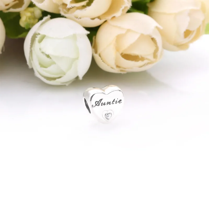 (slika za) PANDORA Obesek Auntie Love Heart Charm - 798261CZ - Ogled 4