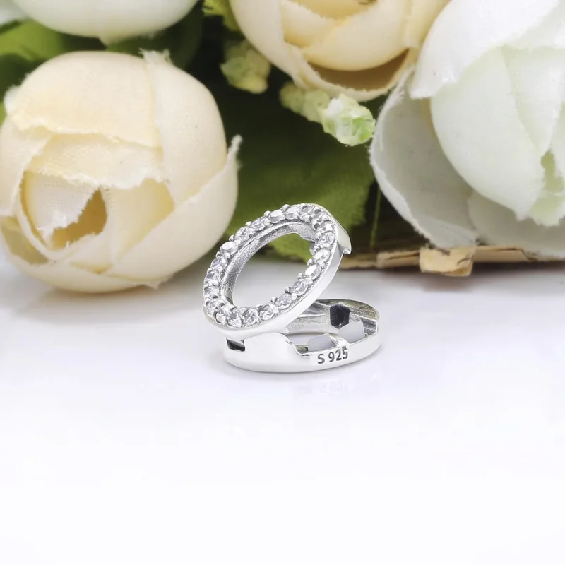 (slika za) PANDORA Obesek za sponke Circle of Pavé - 798600C01 - Ogled 3