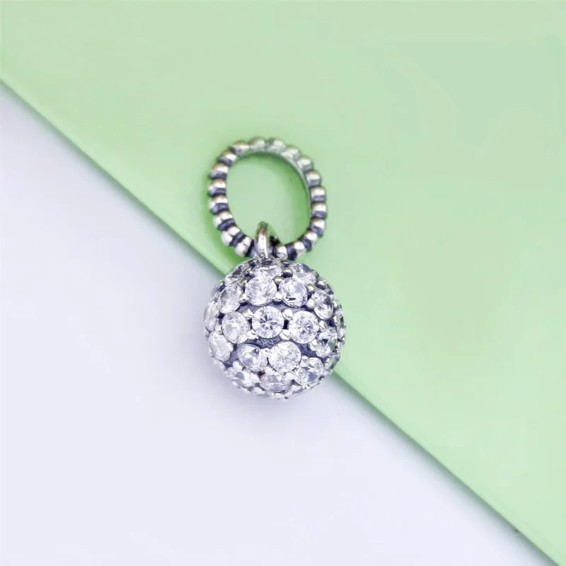 (slika za) PANDORA Pavé kroglični obesek - 398690C01 - Ogled 3