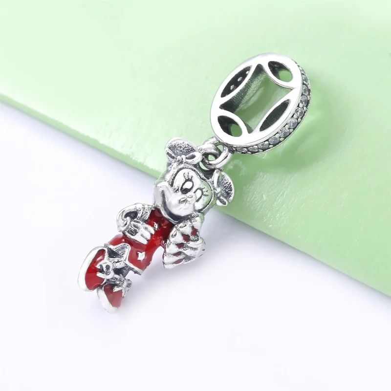 (slika za) Viseči obesek PANDORA Disney Minnie Mouse - 798636C01 - Ogled 2