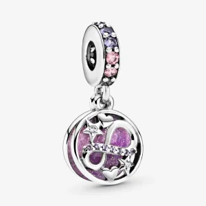(slika za) PANDORA bleščeči viseči obesek Infinity Hearts & Stars - 798829C01