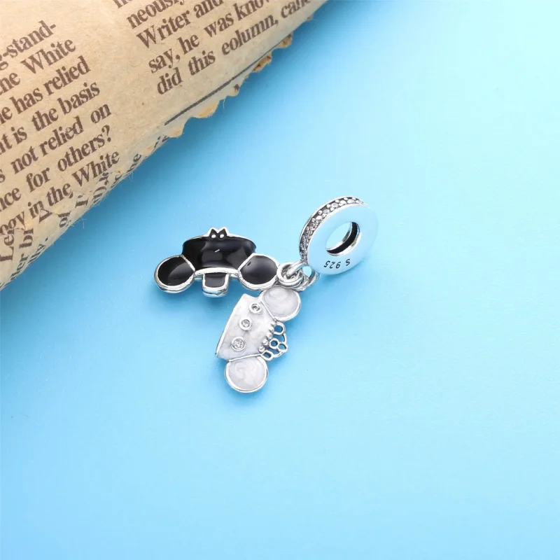 (slika za) PANDORA Disney Poročni viseči srebrni obesek z Mickeyjem in Minnie - 798804C01 - Ogled 3