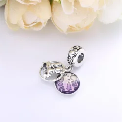 PANDORA Disney Viseči obesek Mickey Mouse & Minnie Mouse Srečno do konca - 798866C01