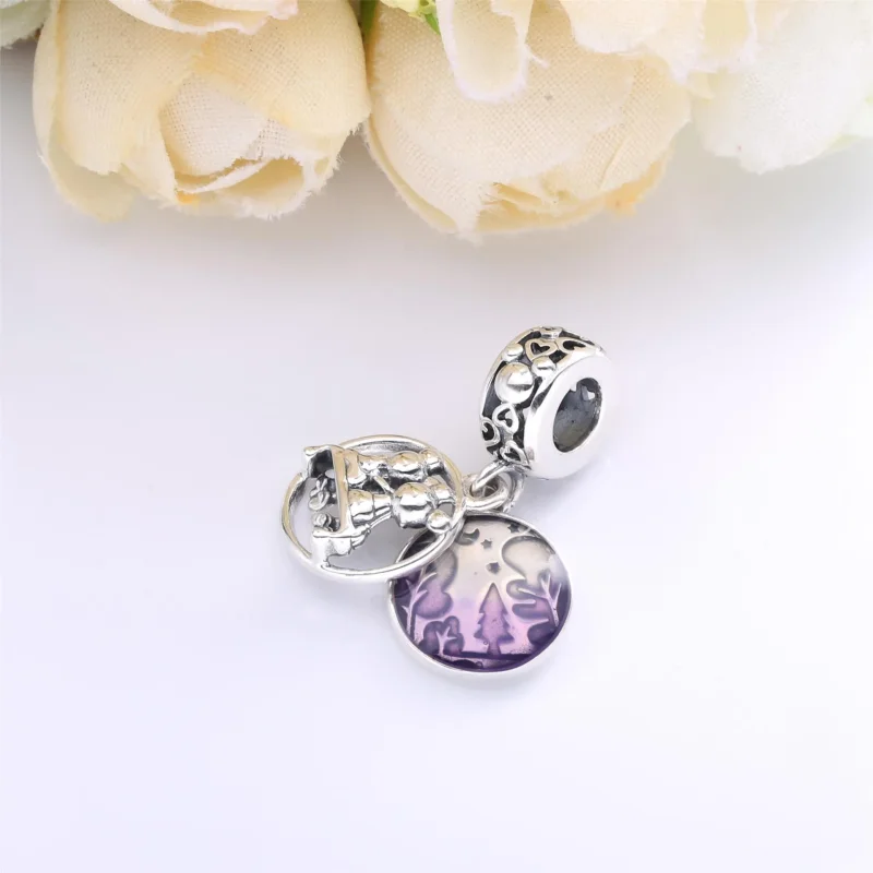 (slika za) PANDORA Disney Viseči obesek Mickey Mouse & Minnie Mouse Srečno do konca - 79886 - Ogled 2