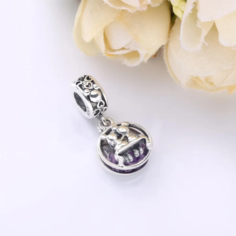 (slika za) PANDORA Disney Viseči obesek Mickey Mouse & Minnie Mouse Srečno do konca - 79886 - Ogled 3