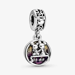 PANDORA Disney Viseči obesek Mickey Mouse & Minnie Mouse Srečno do konca - 798866C01
